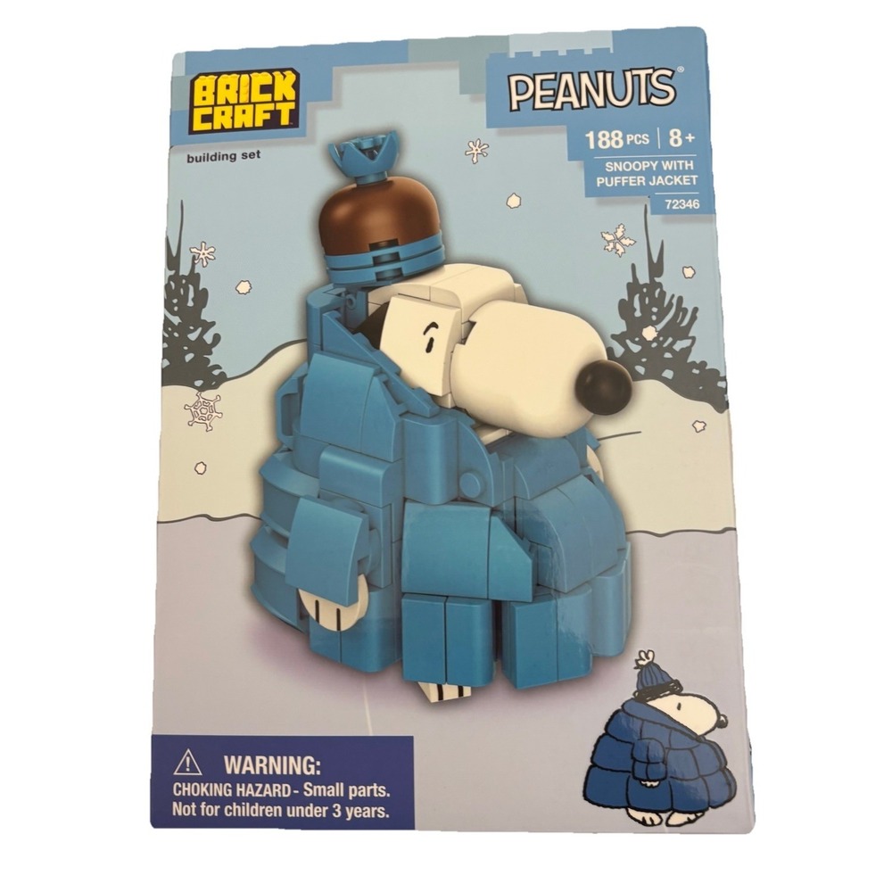 Snoopy Puffer Jacket Decoration CHRISTMAS Building Set BRICKCRAFT Peanuts